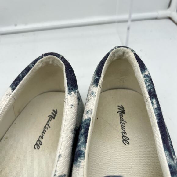 Madewell Shoes Womens 9 Slip On Sidewalk Shibori Shoes Tie Dye Blue Canvas - Picture 7 of 8